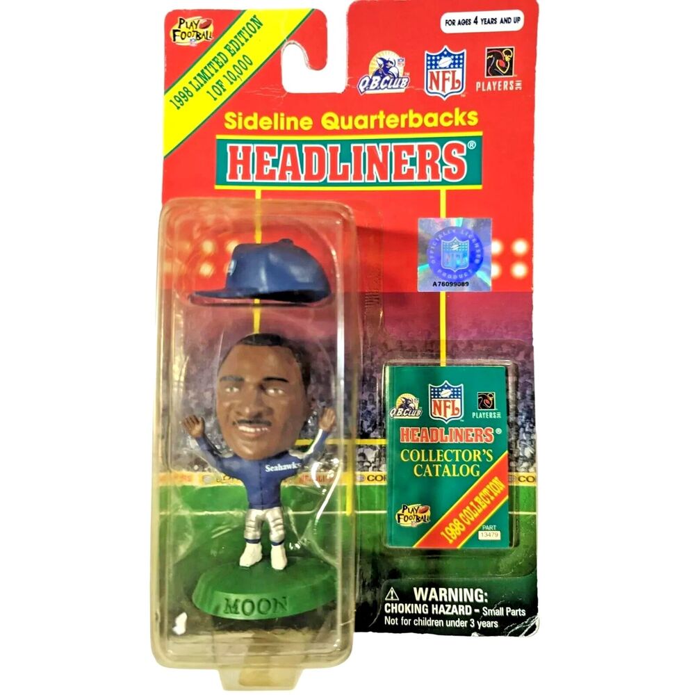 Sideline Quarterbacks Headliners Warren Moon Seattle Seahawks Vintage 1988 Gift